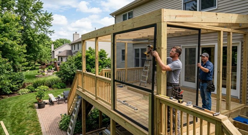 Deck Enclosure Installation in Dallas, TX