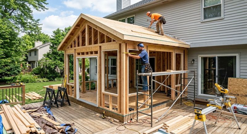 Sunroom Addition Construction in Asheville, NC